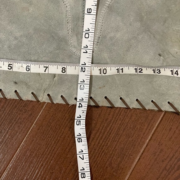 Genuine Cowhide longhorn placemat Leather backing and stitching 14 x18 inches - Picture 10 of 11